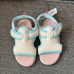 NWT 2/$10 Old Navy Kids Sandals in Cream and Blue